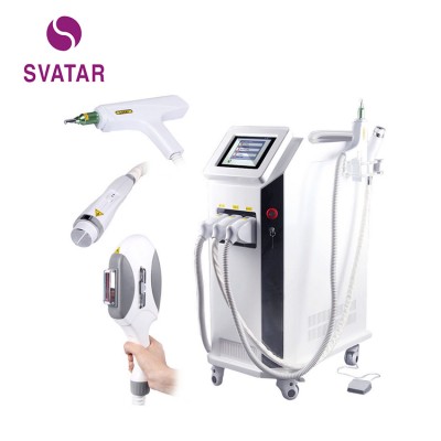 3 in 1 effective ipl rf nd yag laser tattoo removal multifunctional hair removal SHR E light face and body treatment equipment